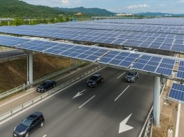 solar panel roofs over highways