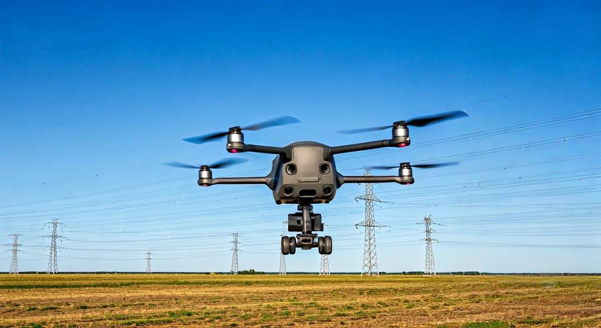 drone surveying power grid