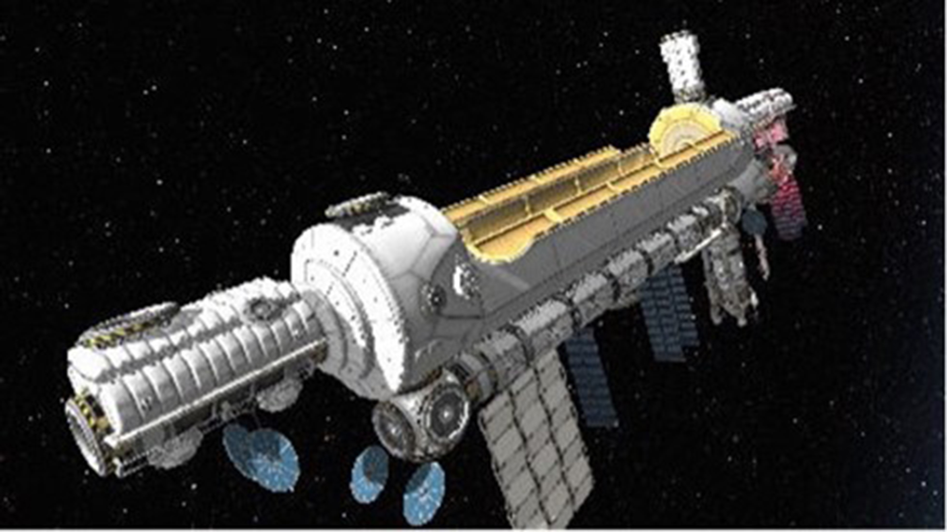 Fig 1: An artist rendition of the Orbital Recycling station